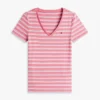 Tricou Favorite cu guler în V și dungi Tricou Favorite cu guler în V și dungi