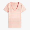 Tricou Favorite cu guler în V și dungi