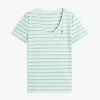 Tricou Favorite cu guler în V și dungi Tricou Favorite cu guler în V și dungi