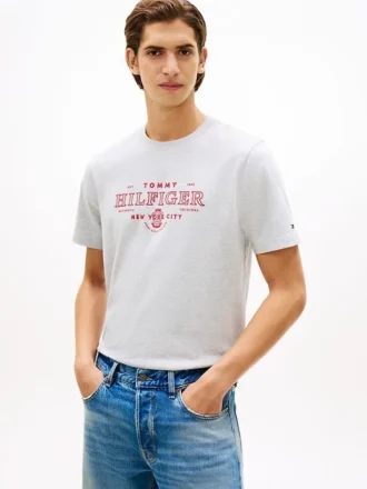 Tricou gros cu logo Hilfiger NYC