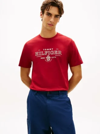 Tricou gros cu logo Hilfiger NYC