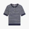 Tricou Henley cu mâneci scurte și model tricotat în zig-zag