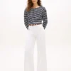 Tricou Henley din bumbac interlock cu croială lejeră