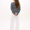 Tricou Henley din bumbac interlock cu croială lejeră
