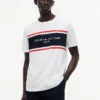 Tricou Hilfiger cu logo și dungi Tricou Hilfiger cu logo și dungi