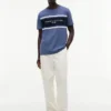 Tricou Hilfiger cu logo și dungi Tricou Hilfiger cu logo și dungi