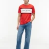 Tricou Hilfiger cu logo și dungi Tricou Hilfiger cu logo și dungi