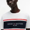 Tricou Hilfiger cu logo și dungi Tricou Hilfiger cu logo și dungi