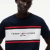 Tricou Hilfiger cu logo și dungi Tricou Hilfiger cu logo și dungi