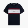 Tricou Hilfiger cu logo și dungi Tricou Hilfiger cu logo și dungi