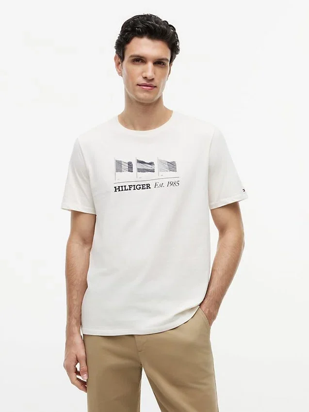 Tricou Hilfiger cu logo multi-steag Tricou Hilfiger cu logo multi-steag