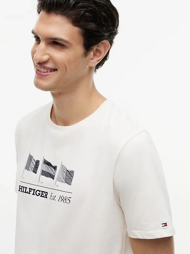 Tricou Hilfiger cu logo multi-steag Tricou Hilfiger cu logo multi-steag