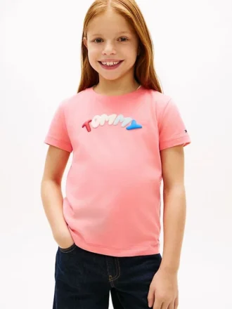 Tricou multicolor cu logo pentru copii