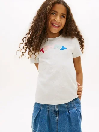Tricou multicolor cu logo pentru copii