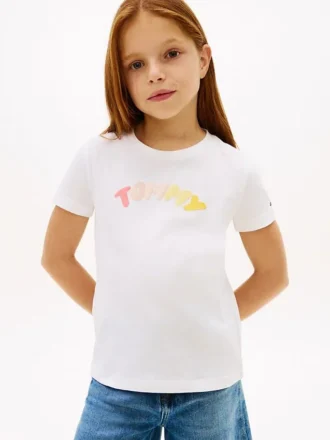 Tricou multicolor cu logo pentru copii