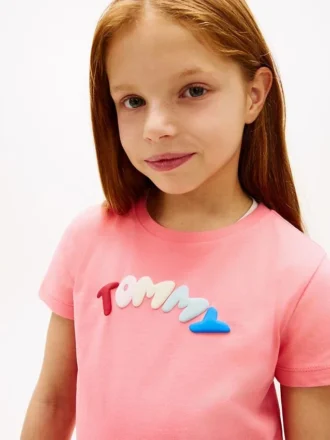 Tricou multicolor cu logo pentru copii