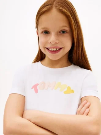 Tricou multicolor cu logo pentru copii