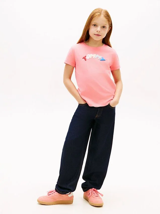 Tricou multicolor cu logo pentru copii Tricou multicolor cu logo pentru copii