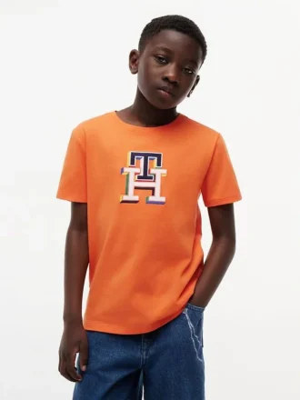 Tricou multicolor cu monogramă pentru copii