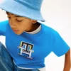 Tricou multicolor cu monogramă pentru copii