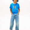 Tricou multicolor cu monogramă pentru copii