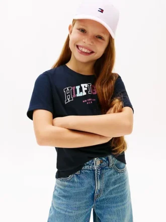Tricou multicolor pentru copii cu logo Hilfiger