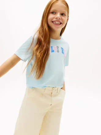 Tricou multicolor pentru copii cu logo Hilfiger