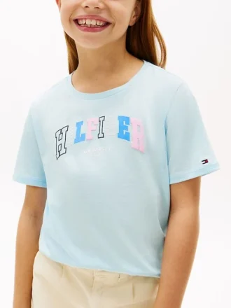 Tricou multicolor pentru copii cu logo Hilfiger