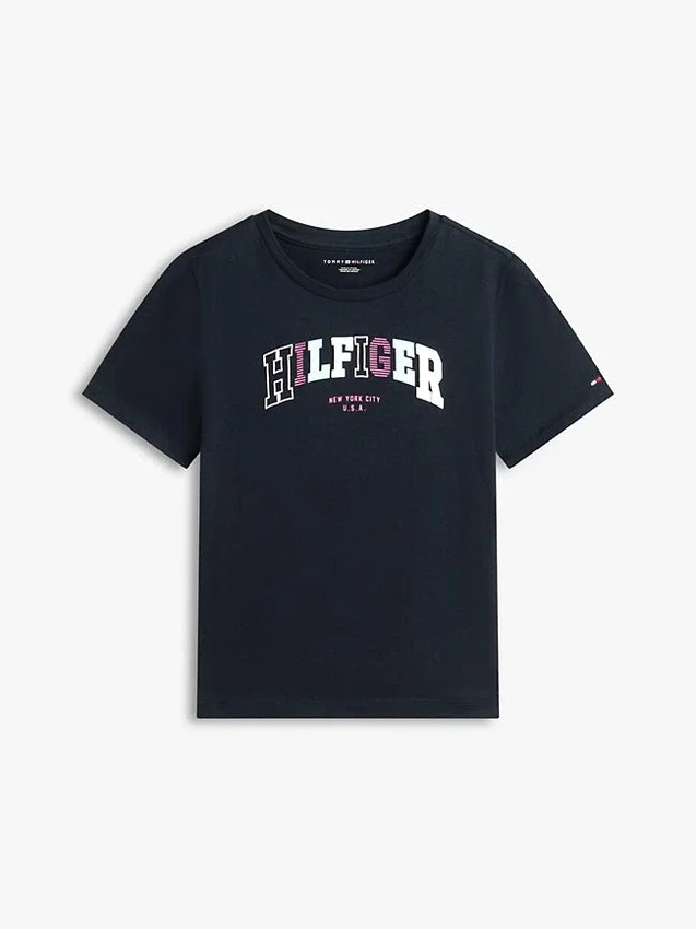 Tricou multicolor pentru copii cu logo Hilfiger Tricou multicolor pentru copii cu logo Hilfiger
