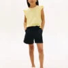 Tricou pentru copii cu broderie și mâneci fluturate Tricou pentru copii cu broderie și mâneci fluturate