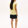 Tricou pentru copii cu broderie și mâneci fluturate Tricou pentru copii cu broderie și mâneci fluturate