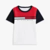 Tricou pentru copii cu dungi colorate și steag Tricou pentru copii cu dungi colorate și steag