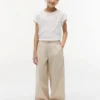 Tricou pentru copii cu dungi și mâneci cu bordură din dantelă Tricou pentru copii cu dungi și mâneci cu bordură din dantelă
