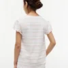 Tricou pentru copii cu dungi și mâneci cu bordură din dantelă Tricou pentru copii cu dungi și mâneci cu bordură din dantelă
