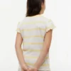 Tricou pentru copii cu dungi și mâneci cu bordură din dantelă Tricou pentru copii cu dungi și mâneci cu bordură din dantelă