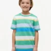 Tricou pentru copii cu dungi multicolore Tricou pentru copii cu dungi multicolore