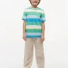 Tricou pentru copii cu dungi multicolore Tricou pentru copii cu dungi multicolore