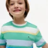 Tricou pentru copii cu dungi multicolore Tricou pentru copii cu dungi multicolore