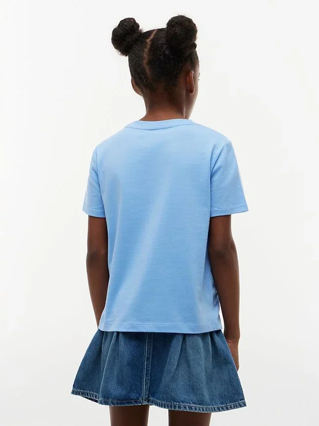 Tricou pentru copii cu logo Hilfiger din paiete Tricou pentru copii cu logo Hilfiger din paiete