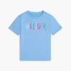 Tricou pentru copii cu logo Hilfiger din paiete Tricou pentru copii cu logo Hilfiger din paiete