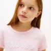 Tricou pentru copii cu logo Hilfiger și cravate în față