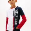 Tricou pentru copii cu logo și blocuri de culoare verticale Tricou pentru copii cu logo și blocuri de culoare verticale
