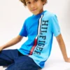 Tricou pentru copii cu logo și blocuri de culoare verticale Tricou pentru copii cu logo și blocuri de culoare verticale