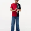 Tricou pentru copii cu logo și blocuri de culoare verticale Tricou pentru copii cu logo și blocuri de culoare verticale
