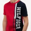 Tricou pentru copii cu logo și blocuri de culoare verticale Tricou pentru copii cu logo și blocuri de culoare verticale