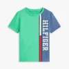 Tricou pentru copii cu logo și blocuri de culoare verticale Tricou pentru copii cu logo și blocuri de culoare verticale
