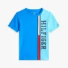 Tricou pentru copii cu logo și blocuri de culoare verticale Tricou pentru copii cu logo și blocuri de culoare verticale