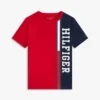 Tricou pentru copii cu logo și blocuri de culoare verticale Tricou pentru copii cu logo și blocuri de culoare verticale