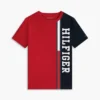 Tricou pentru copii cu logo și blocuri de culoare verticale Tricou pentru copii cu logo și blocuri de culoare verticale