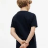 Tricou pentru copii cu logo și dungi